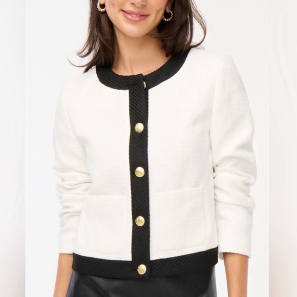 J. Crew Factory Tweed Lady Jacket - Sz 12 - Picture 7 of 7